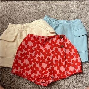 Old Navy Kids Skirts - Red Floral, Cream, and Blue